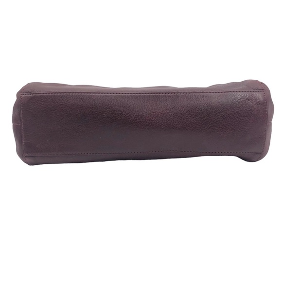 Cole Haan Large Burgundy Soft Leather East West Shoulder Tote Satchel Bag - Picture 6 of 9